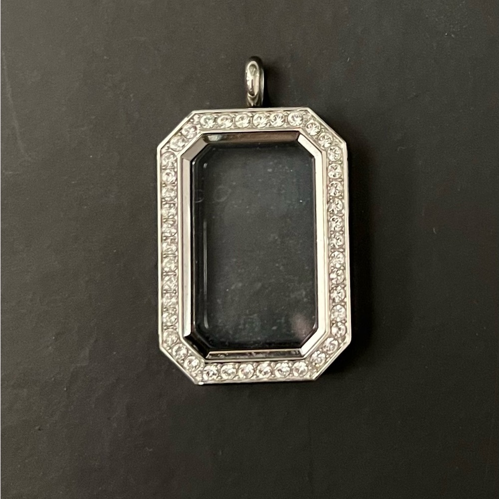 Origami Owl Large Rectangular Silver Locket With … - image 1